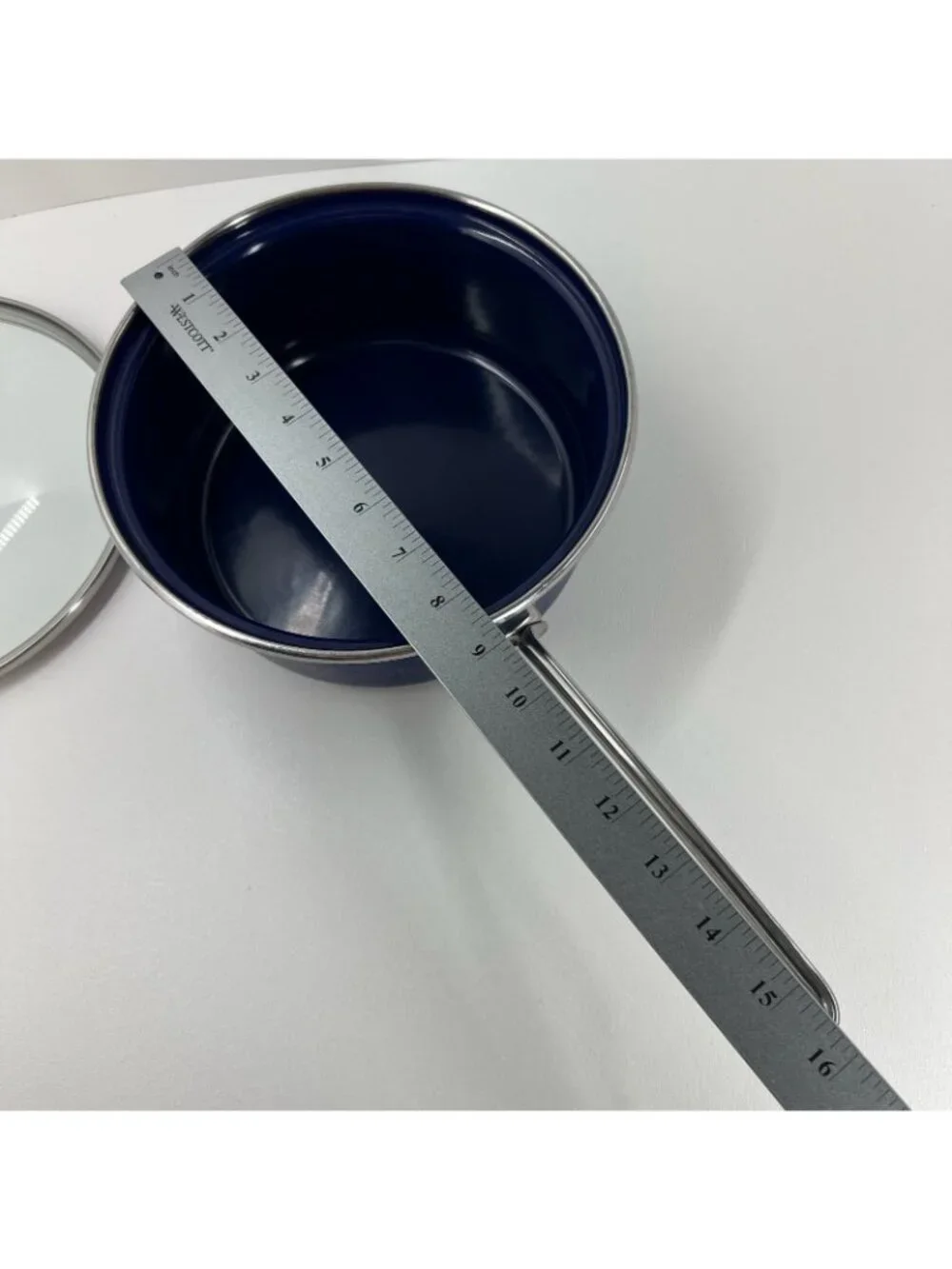 Chantal Enamel on Steel Saucepan Glass Lid Induction Cookware 8.5